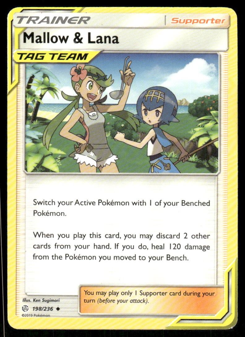 Mallow & Lana SM - Cosmic Eclipse [198/236] Uncommon NM Pokemon