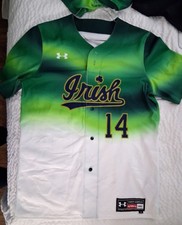Under Armour Notre Dame Fighting Irish Authentic Jersey Green White #14 Size MD