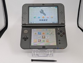 B624 Nintendo new 3DS LL XL console Metallic Black Japan w/pen box AR card fx