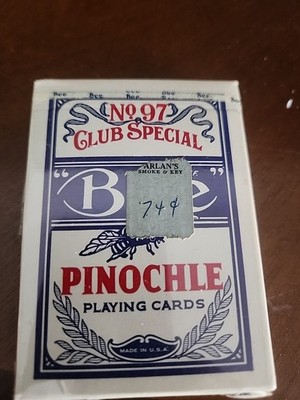 Vintage Bee Club Special No. 97  Sealed Pinochle Playing Card Deck Tax Stamp