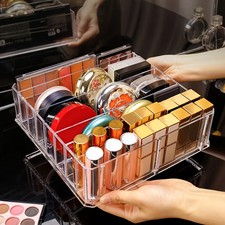 1pc Transparent cosmetic storage box, eye color palette, lipstick storage box