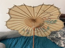Large vintage  Japanese WagasaBamboo Geisha
