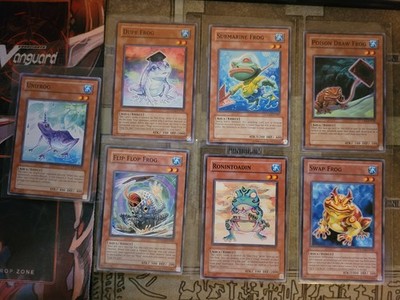 YUGIOH 7 FROG CARD SET + SWAP + UNIFROG + DUPE + FLIP FLOP + RONINTOADIN + DRAW 