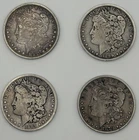 Lot Of 4 Morgan Silver Dollars 1879 1885 1885-O 1889-O $1 90% Silver