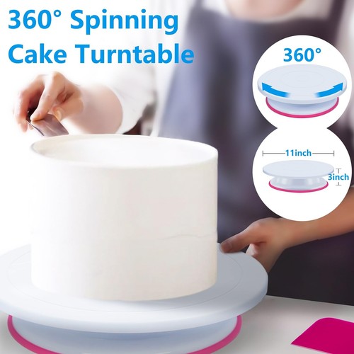 200PCs Cake Decorating Supplies Kit for Beginners - Cake Turntable, 55 Icing ... - Picture 2 of 6