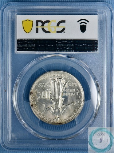 1936 Lynchburg Commemorative 50c PCGS MS65 - Vintage Champagne and Icey Blues - Picture 9 of 12