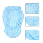 Comfortable Polyester Fitted Sheet for Hotel Fitted Sheet Sky-blue