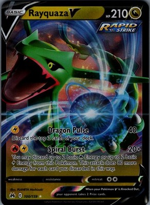 Rayquaza V Ultra Rare Crown Zenith 100/159 NM