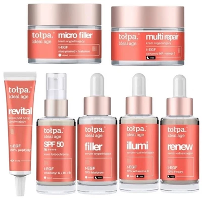 TOLPA IDEAL AGE Illuminating Brightenning Anti Age Face Filler Serum Eye Cream