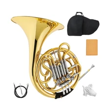 Double French horn, French horn, 4-button F/B tuning, select brass, one-piece...