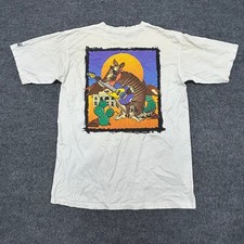 Hard Rock Cafe T-Shirt Mens Size Large White Armadillo Dallas Graphic USA Made