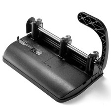 Officemate 90078 3 Hole Punch - 32 Sheet Capacity, Adjustable 2 or 3 Hole, Black