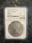 2024-W MS70 Burnished Silver Eagle