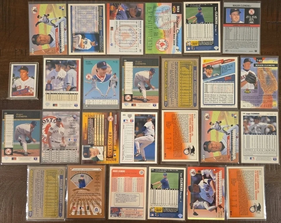 Lot of Roger Clemens Cards MLB Baseball HOF Boston Red Sox Topps Fleer Upper... - Image 2 of 4