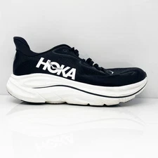 Hoka One One Mens Clifton 10 1162032 BWHT Black Running Shoes Sneakers Size 9 2E