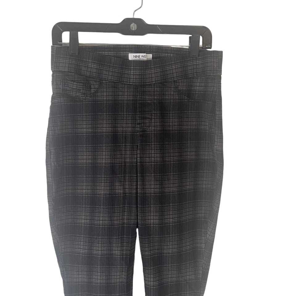 Pantalones a Cuadros Negros Nine West Talla 6 Heidi 2010 Aria Montgomery Grunge Foto 4 de 4
