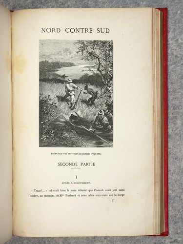 JULES VERNE. NORD CONTRE SUD. 85 DESSINS PAR BENETT ET UNE CARTE. HETZEL. 1887. - Picture 9 of 12