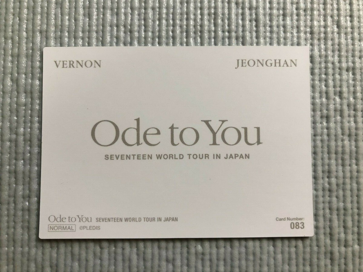 SEVENTEEN - SEVENTEEN TOUR IN JAPAN 〈Ode to You〉 SEVENTEEN World Tour In Japan ODE TO YOU Official Photo card