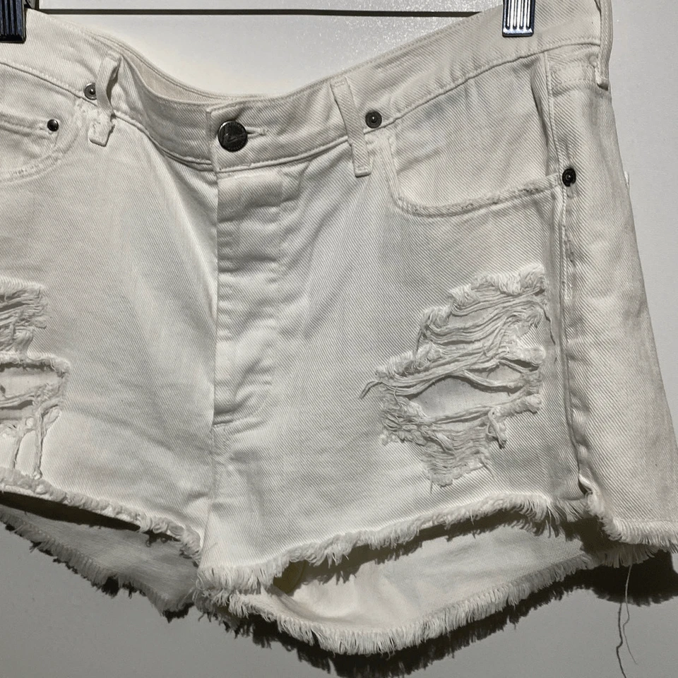 Pantalón corto Citizens Of Humanity para mujer blanco corte Chloe desgastado talla 31 Foto 3 de 4
