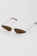 Cateye Slim Summer Sunglasses In Brown