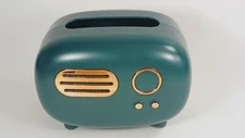 Retro  Radio Facial Tissue Box Cover Napkin Holder In Hunter Green.