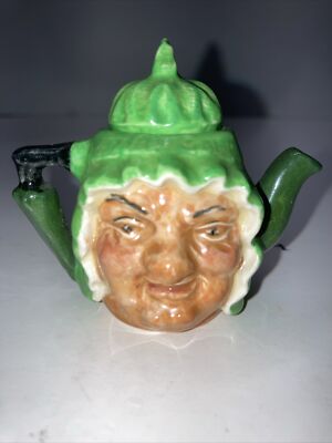 Vintage Artone Mini Double Sided Hand Painted Porcelain Teapot England
