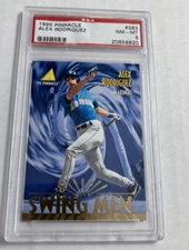 1995 Pinnacle #283- ALEX RODRIGUEZ Swing Men. PSA 8. NM-MT. 2nd Year.
