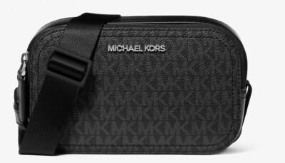 Michael Kors Cooper Signature Logo Crossbody Double Zip Camera Bag