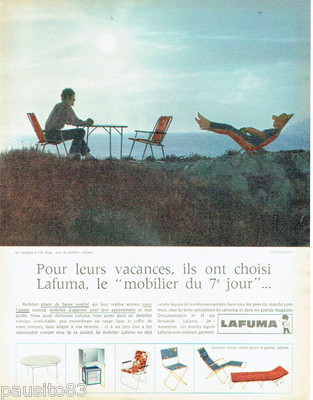 REKLAME WERBUNG 115 1968 LAFUMA Möbel Urlaub die Insel Riou Liege