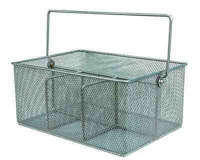 Maypes Utensil Caddy - Silverware Caddy for Parties, Spoon Holder, Silver