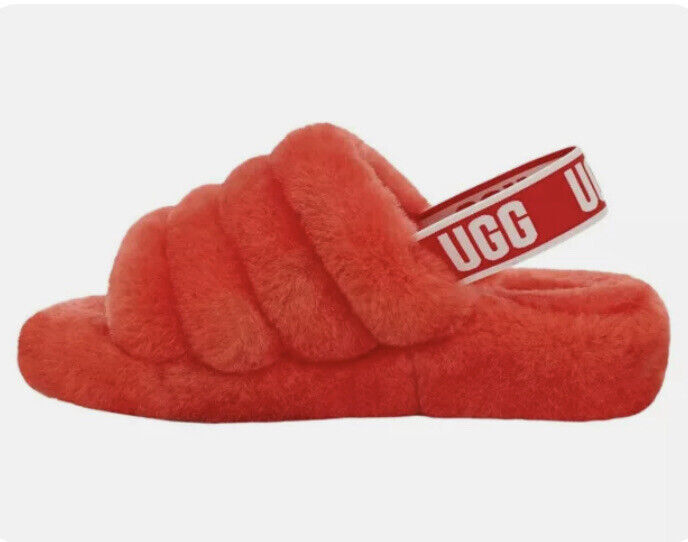 UGG Women#039;s Fluff Yeah Slide Slipper Red Size 8 Ultra-Cheap Deals service 1095119 Cur