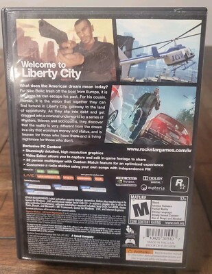 Grand Theft Auto IV PC DVD w/ Map Game Windows GTA 4 2 Discs | eBay