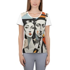All-Over  Front Print Women's Athletic T-shirt