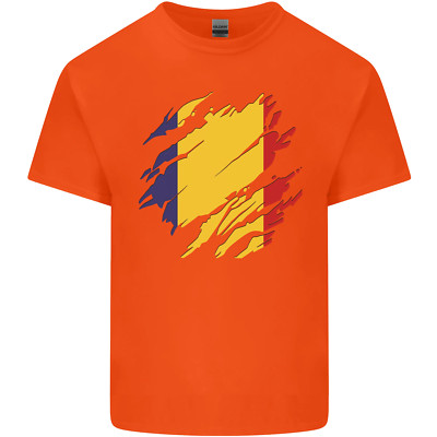 T-Shirt Torn Rumänien Flagge rumänischer Tag Fußball Kinder