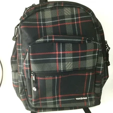 Yak Pak Light Backpack Deluxe Student Bag Multi Colored Black/Red/White Unisex