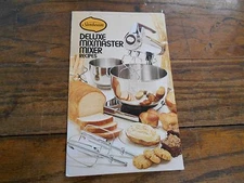 1975 Sunbeam Deluxe Mixmaster Mixer recipe cookbook 56 pages