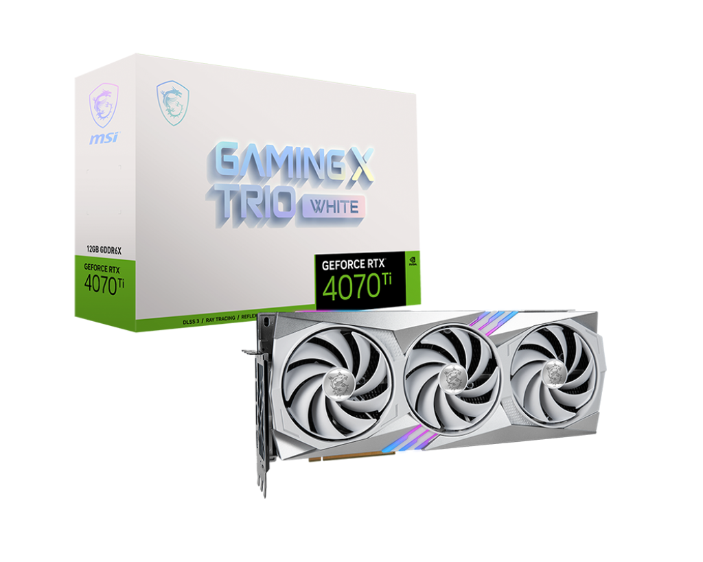 MSI GeForce RTX 4070 Ti GAMING X TRIO White 12G GDDR6X MSI GeForce RTX 4070 Ti GAMING X TRIO White 12G GDDR6X