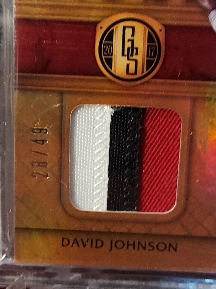 2017 Panini Gold Standard Gold Rush Relics #28/49 David Johnson #20 - Image 2 of 3