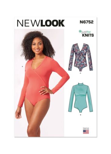 NEW LOOK 6752 MISSES' BODYSUITS Sewing Pattern Sizes XS - XL Skill: Easy - Afbeelding 1 van 7