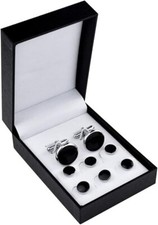 Tuxedo Studs and Cufflinks Set, Mens Cufflinks and Cuff Studs Set Cuff Links Sta