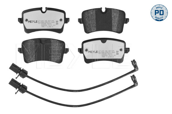 Meyle 025 246 0617/PD Bremsbelagsatz Scheibenbremse Hinterachse Audi Porsche-image