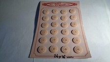 KNÖPFE - KONVOLUT 24 KNÖPFE 16 mm - 1930/60 - BEIGE - 4 TR - SET 90