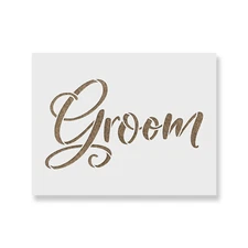 Groom Stencil - Durable & Reusable Mylar Stencils