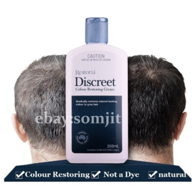 Restoria Discreet Hair Color Cream Restoring Gray Hair to Black