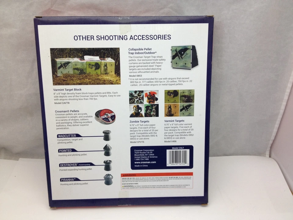 Objetivo giratorio de metal Crosman uso con pellets de plomo calibre .177 y .22 CSLT JD Foto 4 de 4