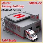 Slot Carr Scenery Building Medical Center 1:64 Scale Kit Afx,Tyco