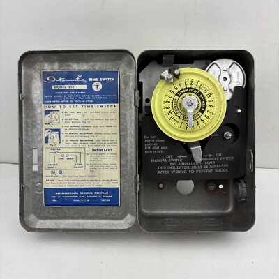 Intermatic TIMER Model T101 40 Amp 24-Hour Dial Time Switch Timer Single Pole