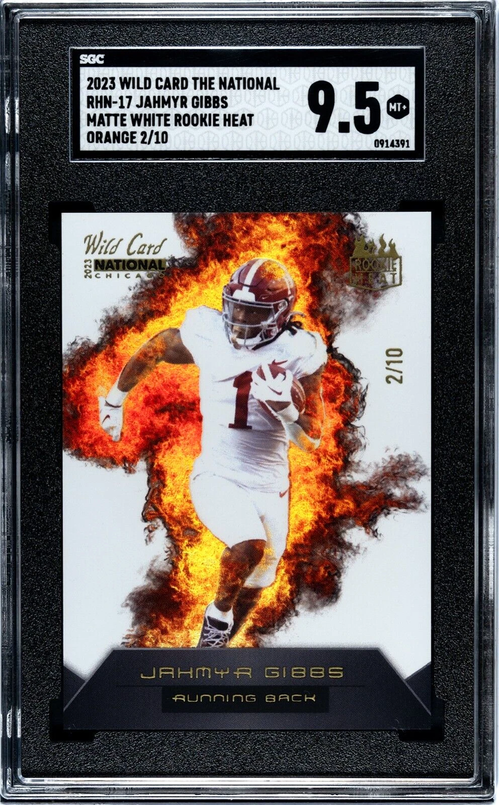 Jahmyr Gibbs Wild Card National Matte White Rookie Heat #RHN17 Blue