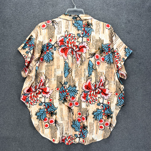 CUPSHE Oversize Top Damen Medium Blumen Cover Up Tropical Hawaii Shirt Tunika - Bild 2 von 17