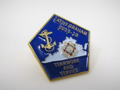 VFW Ladies Auxiliary Virginia Pin 2012-13 Cathy Graham Teamwork Service Anchor